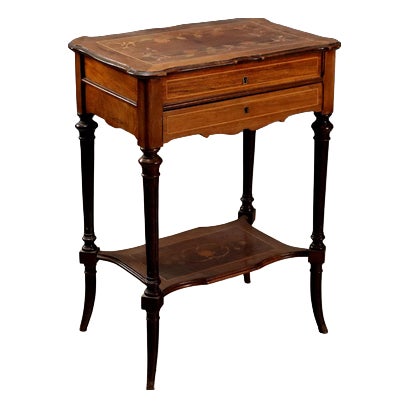 Small Table in Rosewood and Mahogany For Sale