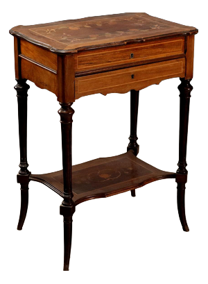 Small Table in Rosewood and Mahogany