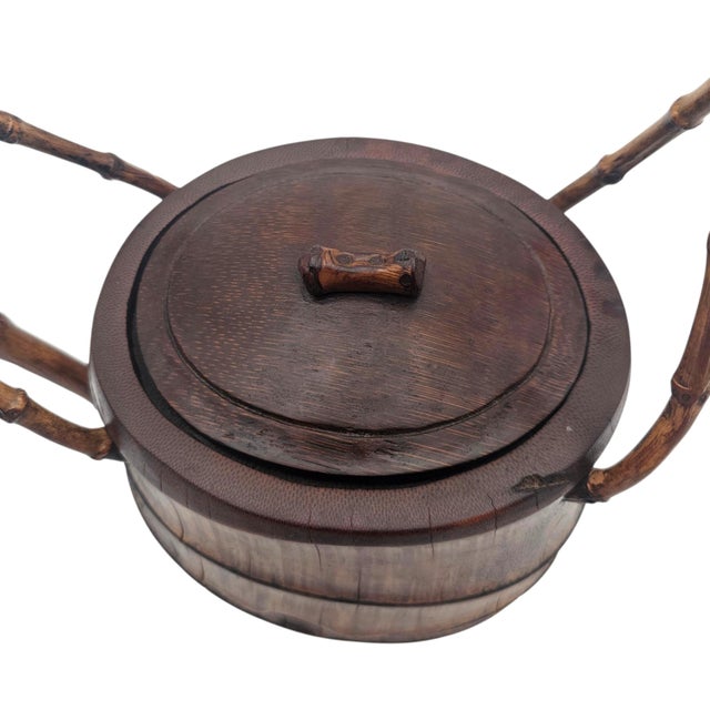 Mid-20th Century Chinese Scholar Style Hand Carved Wood Tea Caddies 12" - a Pair For Sale - Image 11 of 18