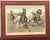 A spirited vintage framed color reproduction of “A Race for Blood!” by Currier & Ives, after an image by Louis Maurer....