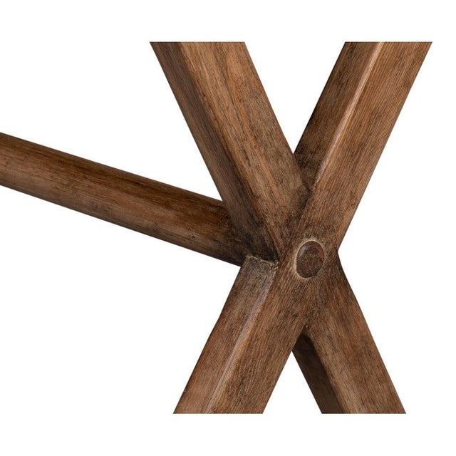 Campaign X-Frame Writing Desk in Natural Brown For Sale - Image 9 of 11