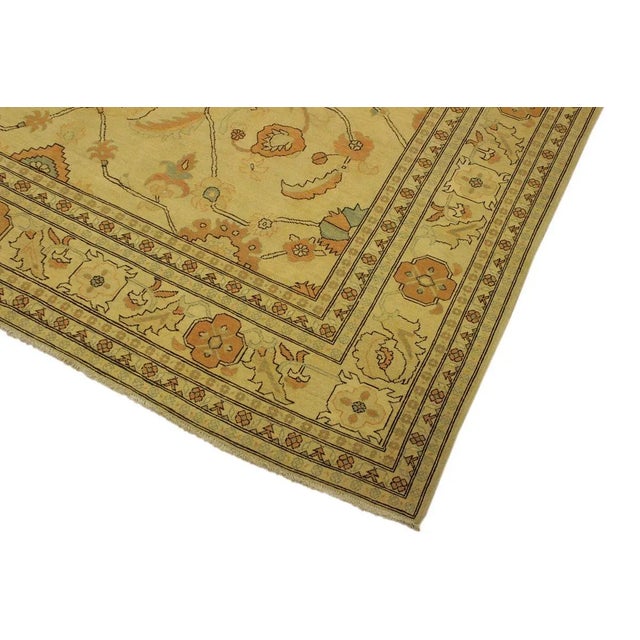 1990s Boho Chic Kafkaz Sun-Faded Tan/Orange Wool Rug -10'2 X 14'6 For Sale In New York - Image 6 of 8
