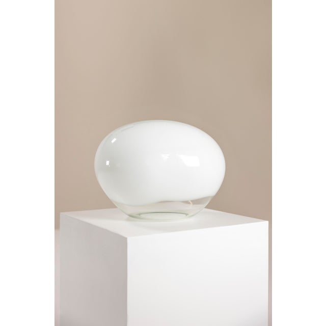 Table Lamp in Transparent and Opal White Glass by Vistosi, 1974 For Sale - Image 9 of 9