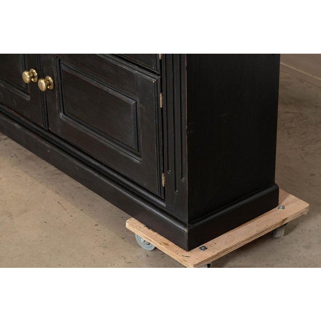 English Ebonised Mahogany Glazed Bookcase, 1940 For Sale - Image 14 of 17