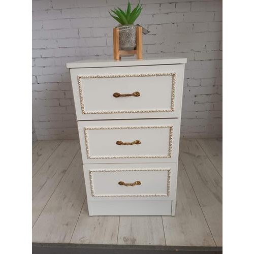 Introducing a charming vintage French-style 3 drawer chest from the 1980s. This delightful piece is an essential addition...
