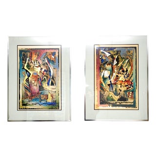 Robert Kostuck, Hands of Fate, 1991, Screen Prints, Set of 2 For Sale