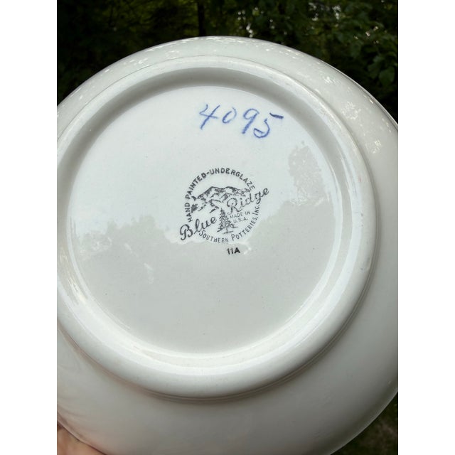 Vintage Blue Ridge Pottery Crab Apple Serving Bowl For Sale - Image 6 of 10