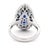 Alexander Beverly Hills Gia 7.76ct Pear Shape Ceylon Sapphire & Diamond Ring 18k, Size 6.5 For Sale - Image 4 of 4