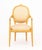 Hollywood Regency Style Rope Twist Motif Carved Wood Arm Chair, with diamond motif fabric upholstered seat and back. 38.5"...