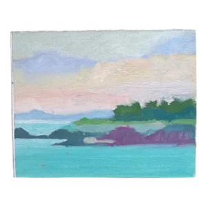 Shoreline Abstract Oil Painting