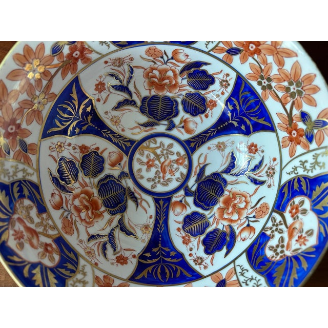 Large Scale Vintage Hand Painted Imari Bowl For Sale In Savannah - Image 6 of 12