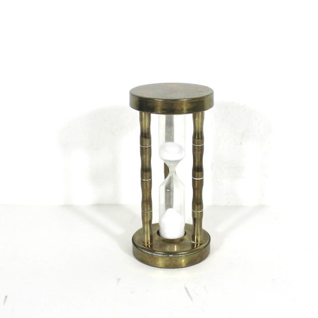 Mid-Century Modern Small Vintage Brass Timer For Sale - Image 3 of 7