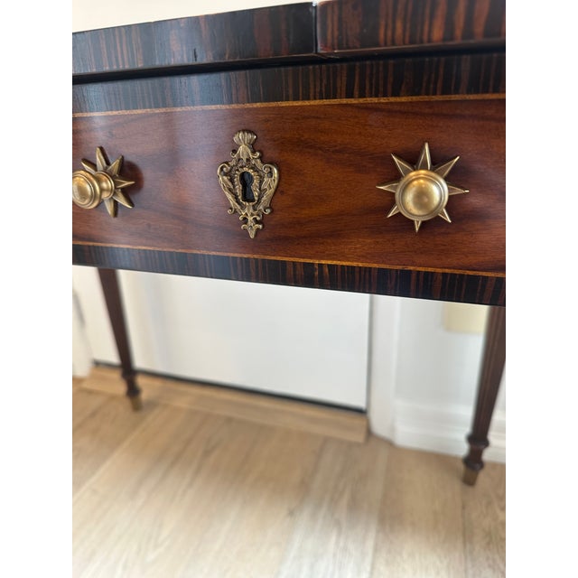 Ebony 1960s Theodore Alexander “Rep·li·ca” Macassar Ebony & Rosewood Games Table (Gillows of London Style) For Sale - Image 8 of 11