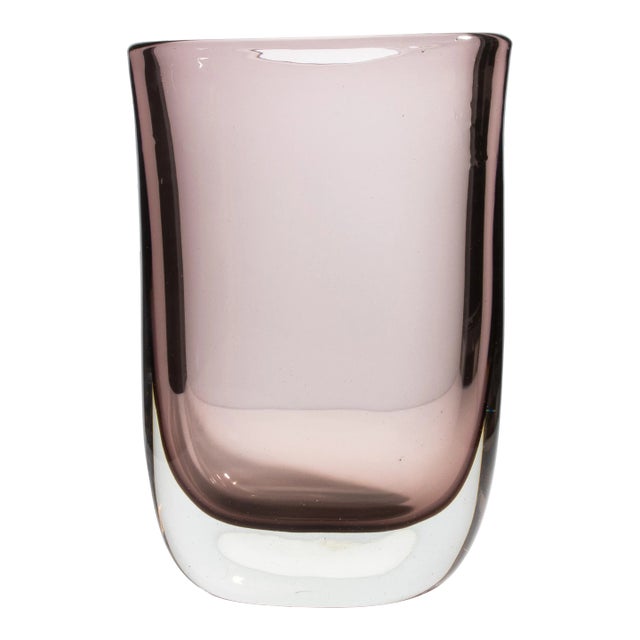 Hand Blown Murano Vase Massiccio Smoky For Sale