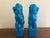 Turquoise 1960s Japanese Turquoise Glazed Porcelain Foo Dog Guardian Lions, Pair For Sale - Image 8 of 12