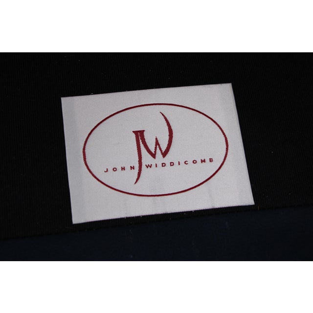 Pair of Stickley Cherry Blue Leather Club Chairs For Sale - Image 15 of 15