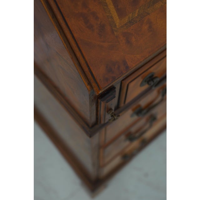 Vintage George I Inlaid Walnut Secretary Desk Bookcase For Sale - Image 10 of 18