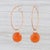 These lovely new earrings are an authentic Nina Nguyen set. Gem: Orange / Red Carnelian Metal: 18k Yellow Gold Weight: 4.4...