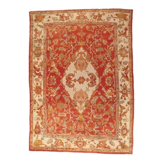 Antique Turkish Oushak Rug, 11'08 X 16'02 For Sale