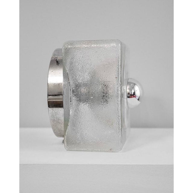 Space Age Glass Wall Lamp, Italy, 1970s For Sale - Image 4 of 7