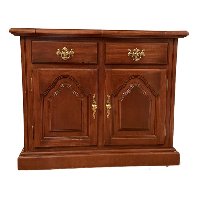 1980s Traditional Cherry Buffet Server For Sale