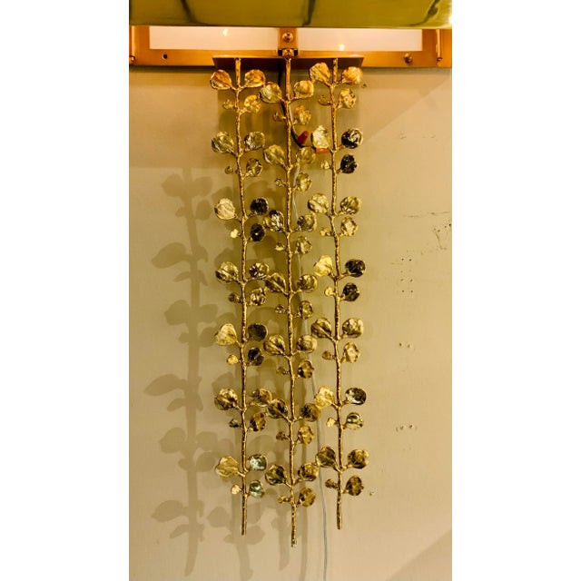 Modern Global Views Modern Brass Bauhinia Sconces Pair For Sale - Image 3 of 6