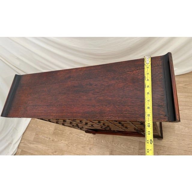 Brown Vintage Chinese Medicine Herbal Apothecary Cabinet 40 Drawers and Bottom Cabinet For Sale - Image 8 of 10