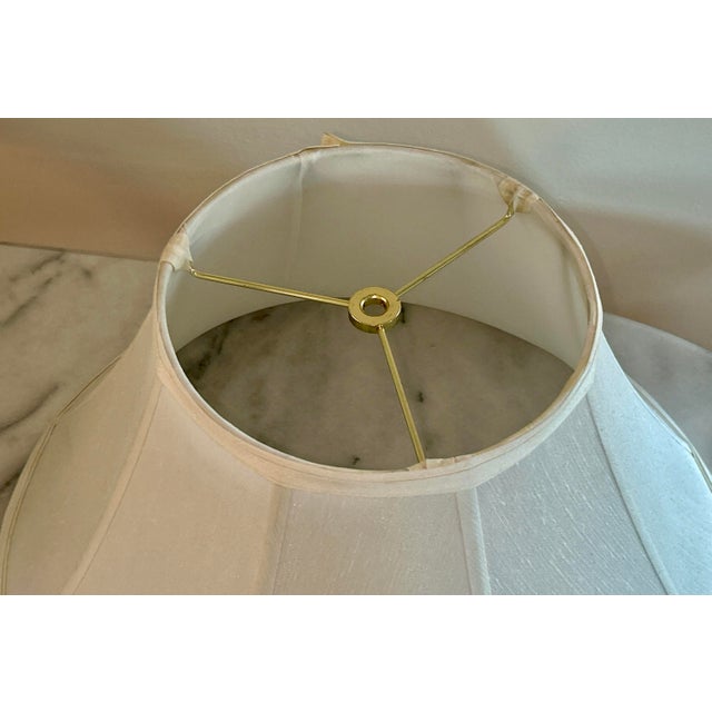 Hand Painted Ginger Jar Lamp W/Shade For Sale - Image 12 of 12