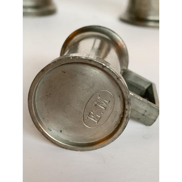 Antique & Vintage Pewter Measuring Cups - A Set of 9 For Sale - Image 15 of 16