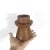 Mid Century Modern Teak Wood Candle Holder Danish Modern Style Chunky Wood Candleholder For Sale - Image 6 of 7
