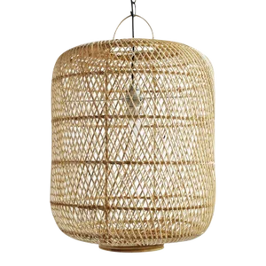 Raw Wicker Jug Pendant Light Small