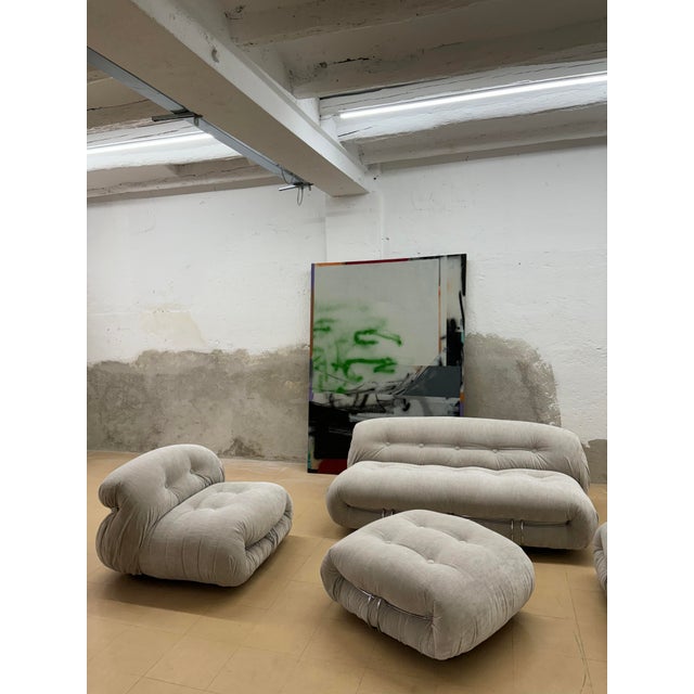 Soriana Living Room Set by Afra and Tobia Scarpa for Cassina, Set of 4, in Restored conditions. Designed 1960 to 1969 This...