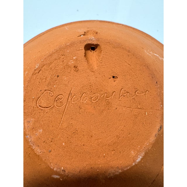 Folk Art Vintage 5” Hand-Painted Kosiv Bowl - Traditional Hutsul Sgraffito Folk Art For Sale - Image 3 of 5