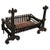Metal Large 19th Century Andirons with Grate These Are Heavy Hand Forged Iron Andiron, 1900 For Sale - Image 7 of 7