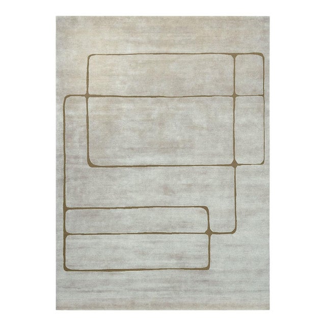 Contemporary Makoua SLT Handknotted Rug in Wool and Silk by Kristiina Lassus For Sale - Image 3 of 3