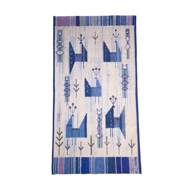 Beige Handwoven Tapestry in Wool by Eva Nemeth, 1960s For Sale - Image 8 of 8