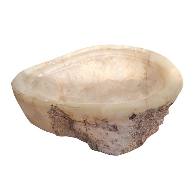 Bring elegance and the raw beauty of nature into your bathroom with this Natural Crystal Quartz Geode Vessel Sink,...