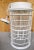 French Modern Wrought Iron White Lantern For Sale - Image 11 of 12