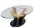 Memphis Style Oval Coffee Table with Black Marble Base, circa 1980 For Sale - Image 11 of 12