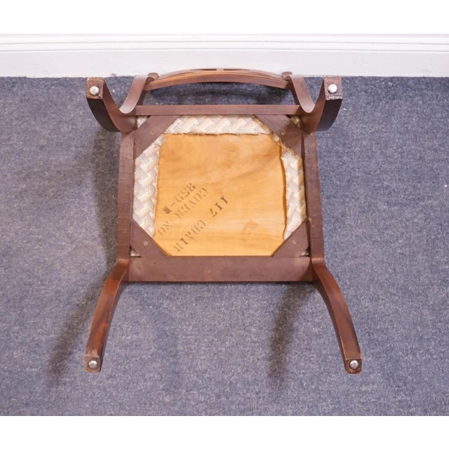 Vintage Antique Solid Mahogany Traditional Duncan Phyfe Dining Side Chair For Sale - Image 9 of 10