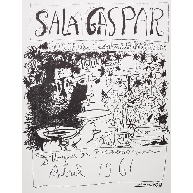 Pablo picasso (1881-1973) exhibition of drawings at the sala gaspar gallery original lithograph signed in the plate on...