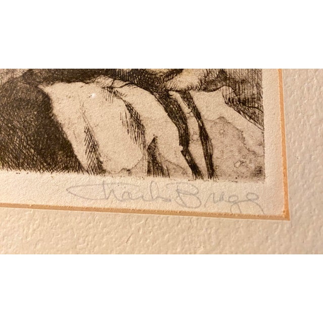 1980s Charles Bragg Etching Rabbi With Torah Framed Fine Art Original Print Judaica For Sale In San Francisco - Image 6 of 7