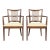 Paul McCobb Style Mid-Century Modern Sculpted Walnut Spindle Back Armchairs, Pair For Sale