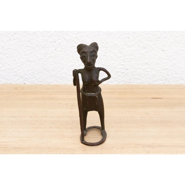 19th Century African Bronze Figure of a Woman For Sale - Image 5 of 8