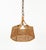 Midcentury French Riviera Hand-Crafted Pendant in Rattan and Wicker, 1960s For Sale - Image 4 of 8