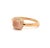 Mid 20th Century Mid 20th Century Fred of Paris Paindesure Pink Quartz & Diamond 18k Rose Gold Ring - Size 7.75 For Sale - Image 5 of 7