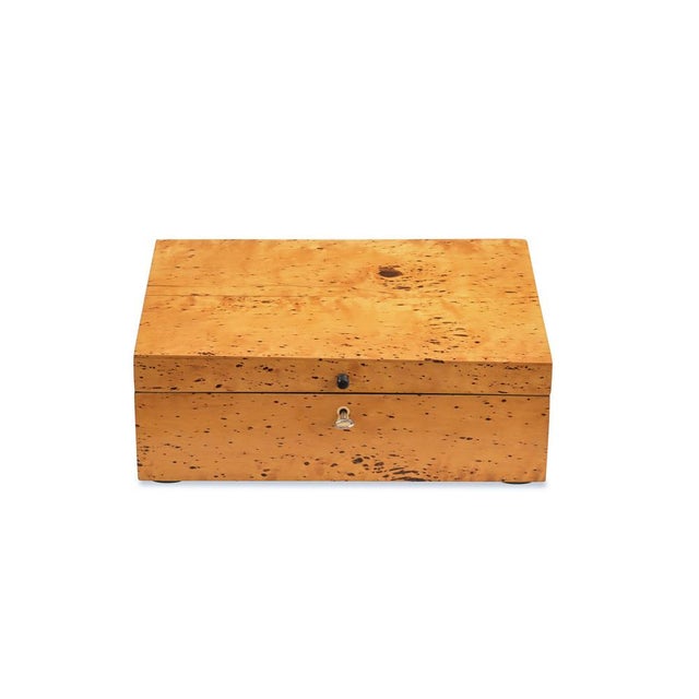 Biedermeier Birch Wood Casket, 1830 For Sale - Image 8 of 8