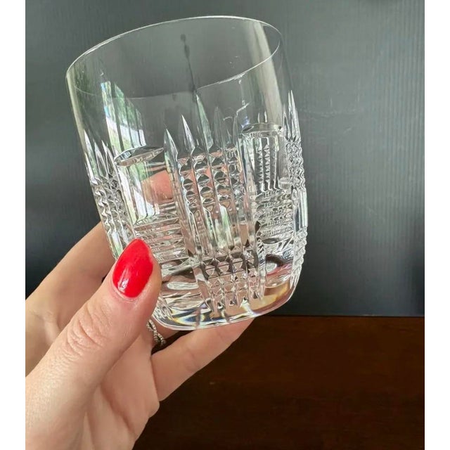 Glass 1990s Dungarvan by Waterford Crystal Old-Fashioned Glasses - Dungarvan Cut Crystal Tumblers - Pair For Sale - Image 7 of 7