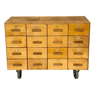 Vintage Apothecary Cabinet with 16 Compartments For Sale