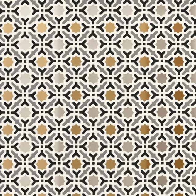 Contemporary Sample - Schumacher Serallo Mosaic Wallpaper in Mica For Sale - Image 3 of 3